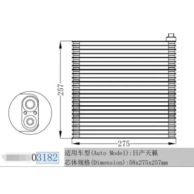 RHD Auto ac evaporators core Nissan Teana J31 2003 - 2008 27281AL500 27281AL500 27-34011 275x257x58mm