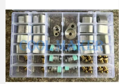 Automotive air conditioning AC hose leak test connector