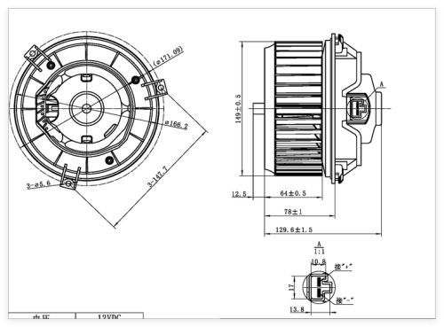 Chevrolet trax 2012- blower fan motors Opel mokka / mokka X (J13) 2012-2019 1618450 42777758 95920149