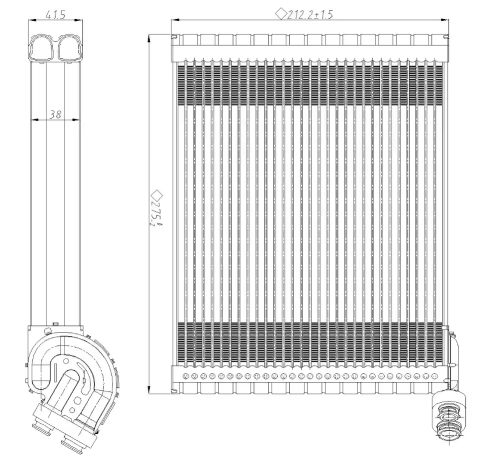 Toyota Prius 1.5L 2012-2021 auto ac evaporators EV 940119PFC  8850152120 88501-52120 590778 97295 E1115 275*221.2*38mm