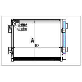 TUYoung ac Condenser Hyundai Truck HD65 OEM# 99231-5K700 99231 5K700 992315K700 size 486*398*16mm