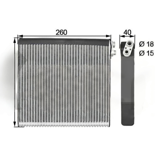LHD 8850102180 8850147040 8850147041 Toyota Prius Corolla AC Evaporators 260*255*40mm EV 939807PFXC EV1782FP 88501-07040  88501-47030  88501-05080