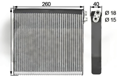 LHD 8850102180 8850147040 8850147041 Toyota Prius Corolla AC Evaporators 260*255*40mm EV 939807PFXC EV1782FP 88501-07040 88501-47030 88501-05080