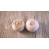 Natural ingredients flowers and salt hand made bath bomb.