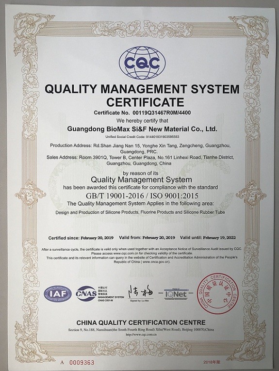 QUALITY MANAGEMENT SYSTEM CERTIFICATE