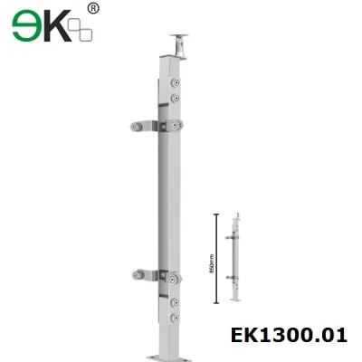 EKOO frameless stainless steel glass baluster railing