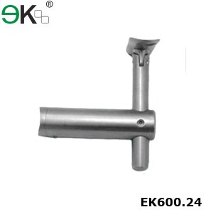stainless steel adjustable post handrail bracket with curved support