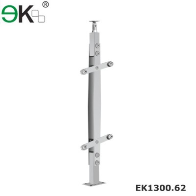 Glass railing handrail outdoor glass balustrade posts