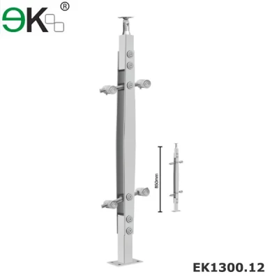 Stainless steel frameless glass balustrade fittings for outdoor balustrade