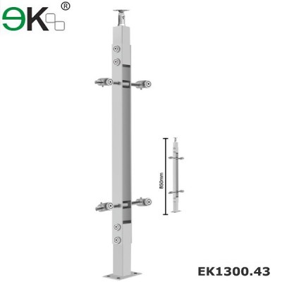 Stainless steel glass railing components decking glass balustrade