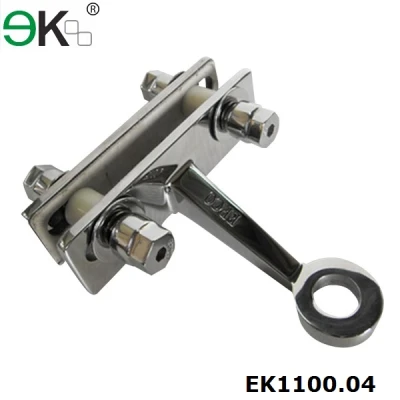 Stainless steel one way single arm glass fin spider