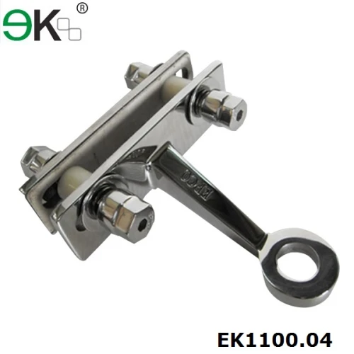 Stainless steel one way single arm glass fin spider