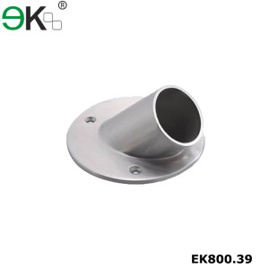 Stainless steel glass stairways wall stop base flange