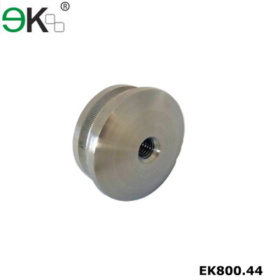 Stainless steel flat end cap with screw hole