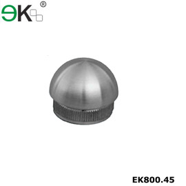 Stainless steel balustrade post circle dome end cap with thread