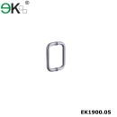 Stainless steel glass door handle with round pipe double side