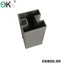 Stainless steel handrail square 180 degree double slots pipe