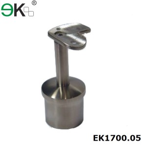 stainless steel 90 degree round handrail saddle support