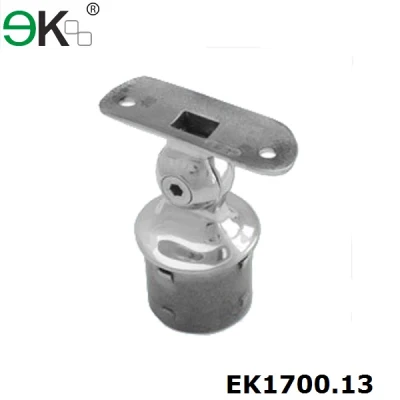Stainless steel adjustable ball joint saddle handraill brackets for stair railing