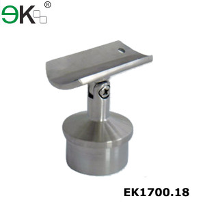 stainless steel outdoor round tube angle railing bracket