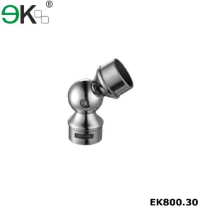 Stainless steel flexible glass handrail round tube holder