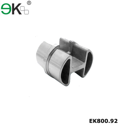 Stainless steel 180 degree double slot round tube connector
