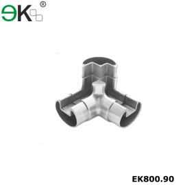 pipe fitting flush Tee joint 3 way round tube connector