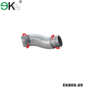 Stainless steel tube adjustable handrail elbow flexible pipe connector