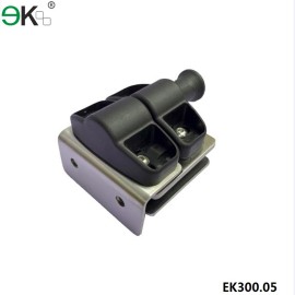 square post to glass spring loaded magnetic door latch