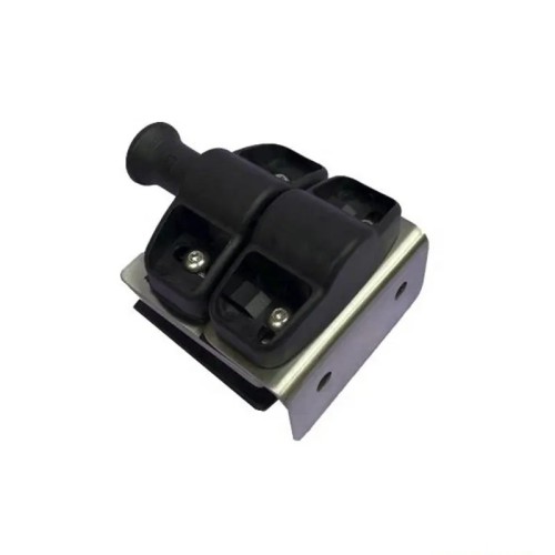 square post to glass spring loaded magnetic door latch