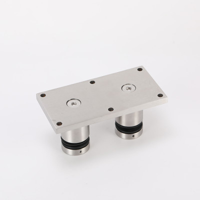 stainless steel twins double glass standoffs plate for side mount or fascia mount glass railing