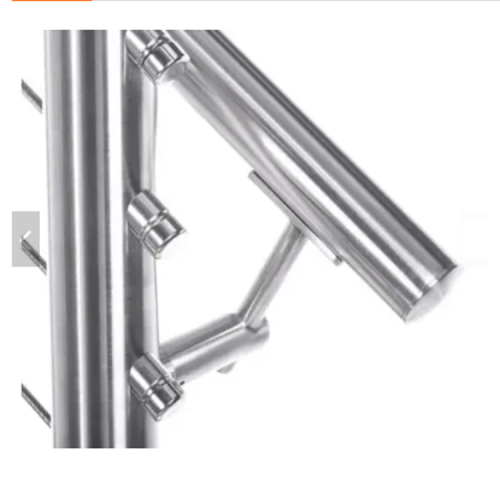 Stainless steel handrail round tube curve thread end cap