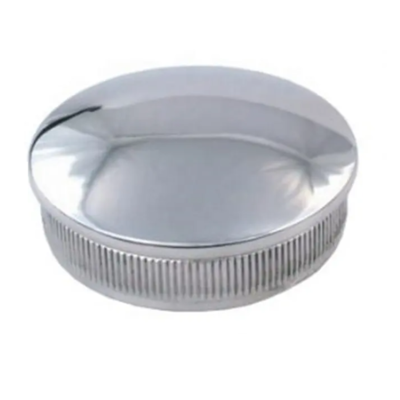 Stainless steel handrail round tube curve thread end cap