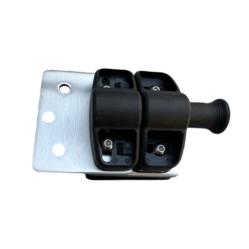Swimming pool glass to front post gate latch