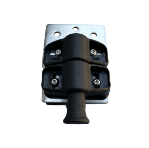 Swimming pool glass to front post gate latch