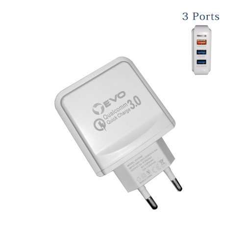 5V/6A 9V/2A 12V/1.5A 3 Ports fast mobile phone charger