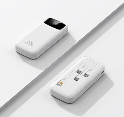 Portable Power Bank with Built-in 4 Cables Fast Charging