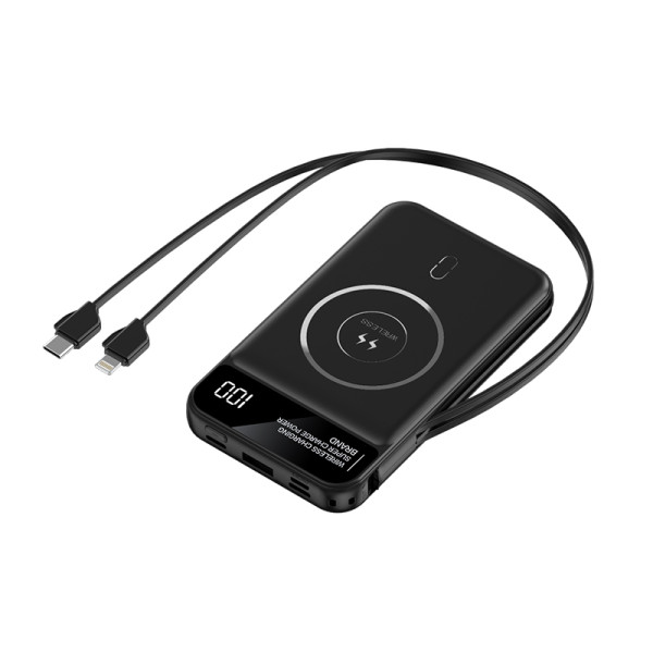 OEM Factory Wireless Magsafe10000mAh Power Bank With 2 Cables