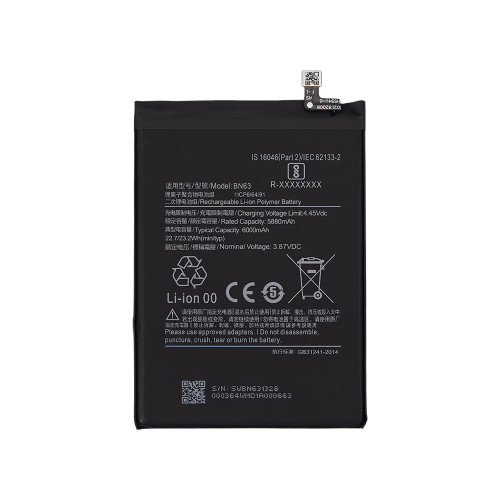 OEM 6000mAh BN63 Battery for Xiaomi Redmi 10 Redmi 10 Prime Mobile Phone Battery