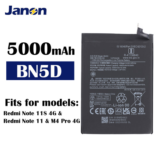 Wholesale 5000mAh BN5D Battery for Xiaomi Redmi Note 11 Redmi Note 11S Mobile Phone Battery