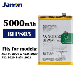 Wholesale 5000mAh BLP805 Battery for Oppo A53 A32 A54 A74 A53S A16 A16S A54S A33 A93 A55 Mobile Phone Battery