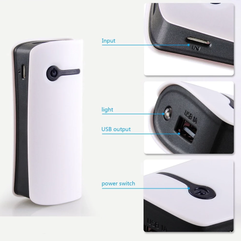 Smart Power Bank 5200mah Power Bank With Suction Cup hw-pb-113 White