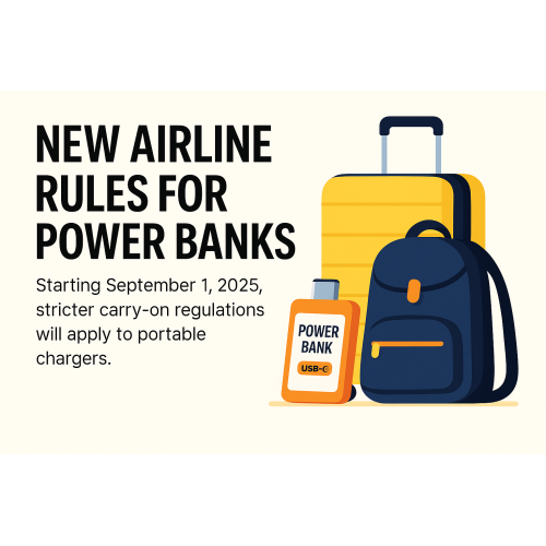 International Airlines to Enforce Stricter Power Bank Rules from September 2025