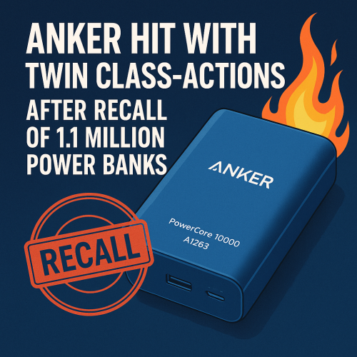 Anker Hit With Twin Class-Actions After Recall of 1.1 Million Power Banks