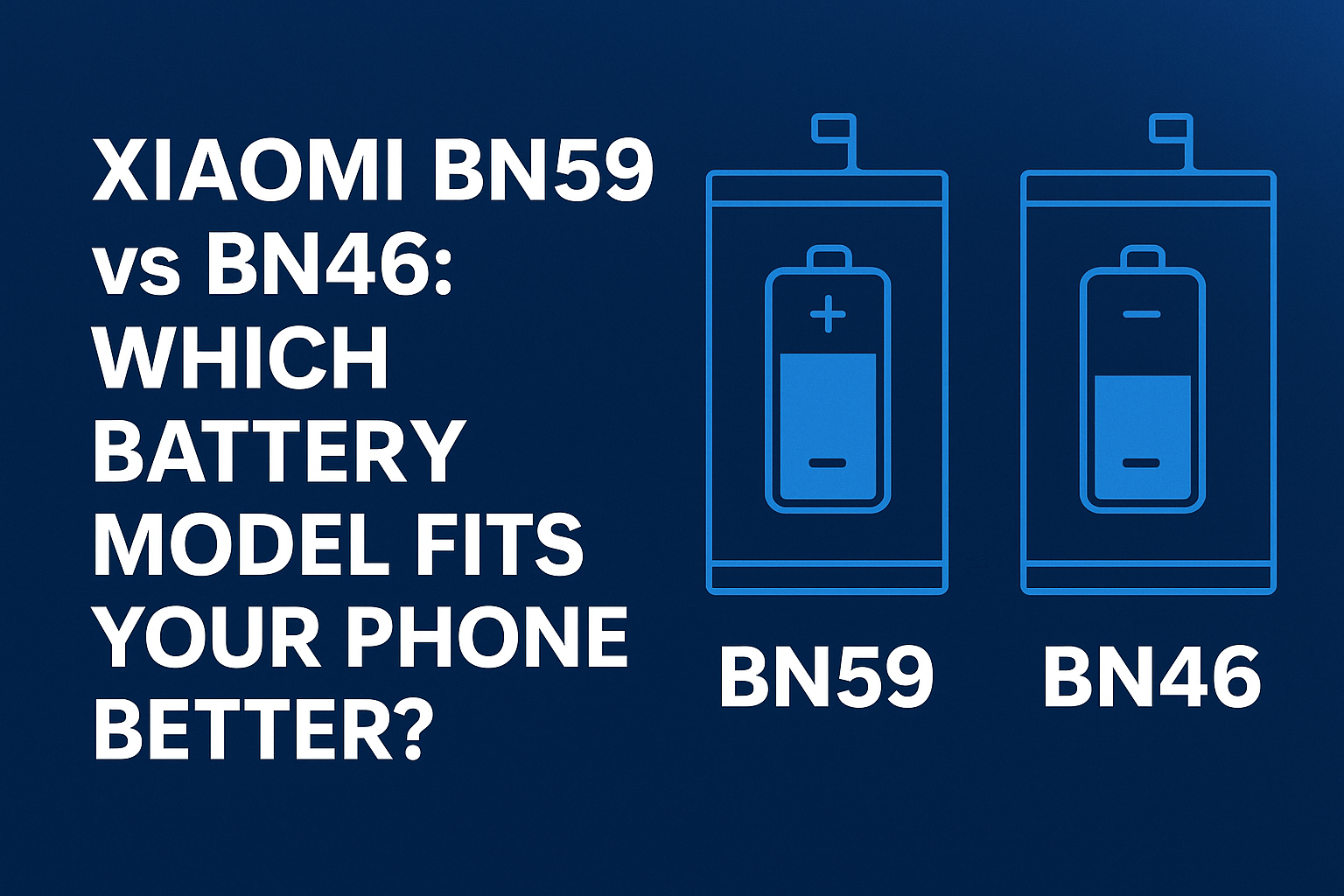 Xiaomi BN59 vs BN46: Which Battery Model Fits Your Phone Better?