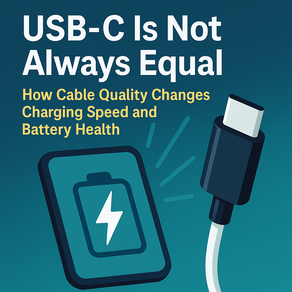 USB-C Is Not Always Equal: How Cable Quality Changes Charging Speed and Battery Health