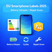 EU Smartphone Labels Go Live, Adding Battery Lifespan and Repairability Score