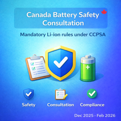 Health Canada Opens Consultation on Mandatory Lithium-Ion Battery Safety Rules Under CCPSA