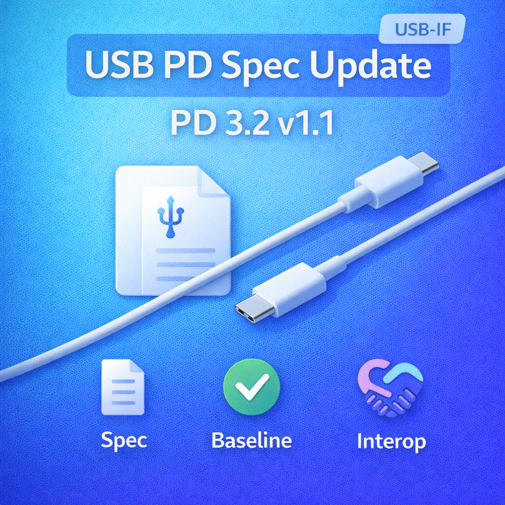 USB-IF Publishes USB Power Delivery Spec Update: PD Revision 3.2 Version 1.1 Added to Document Library