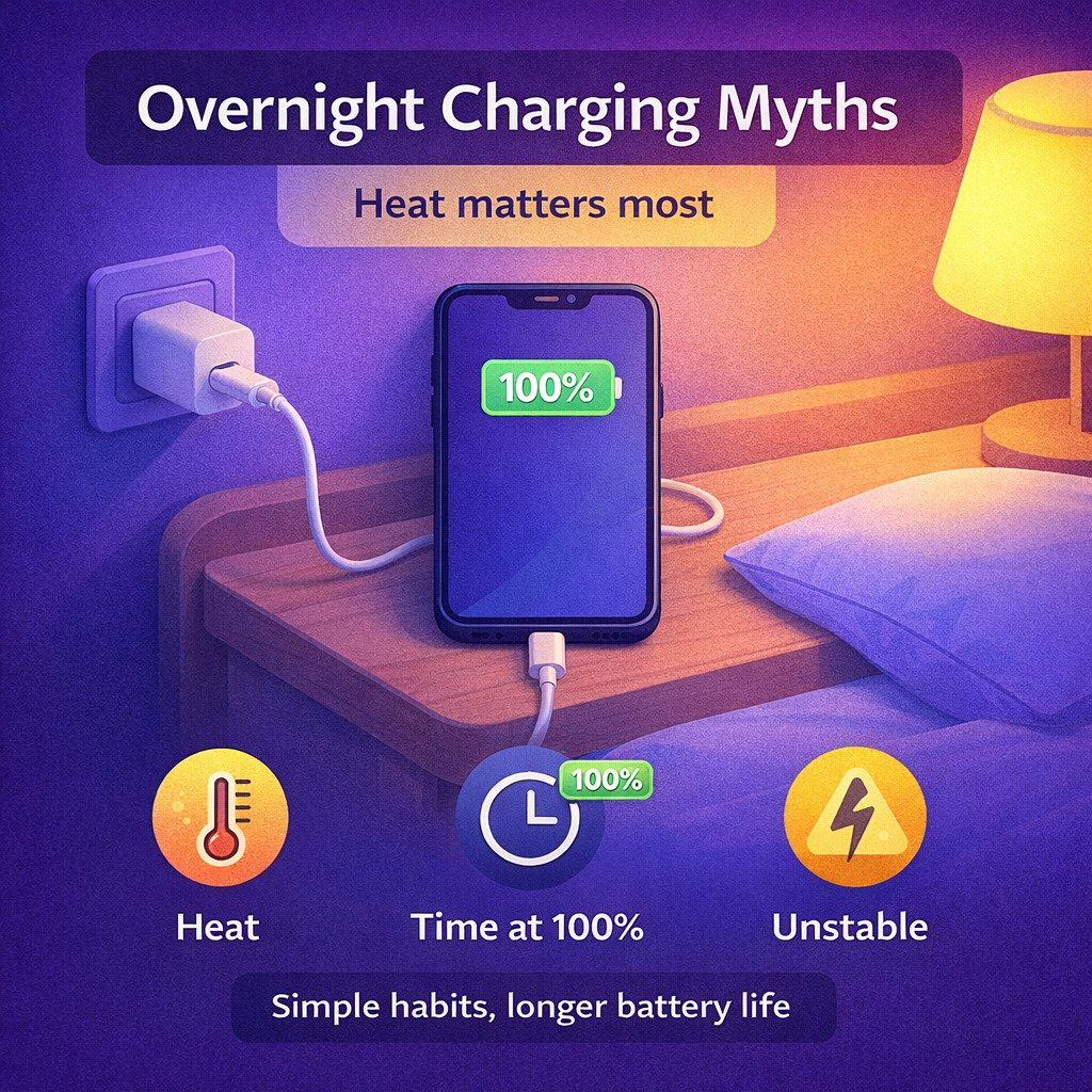 Charging Overnight Myths: What Actually Damages Phone Batteries